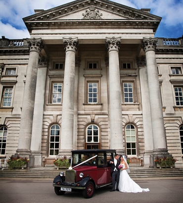 Wedding car and building