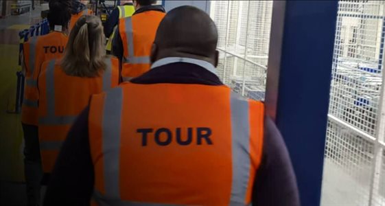 Guided tour of a workplace
