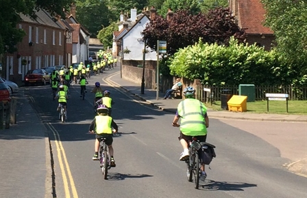 A group cycle ride