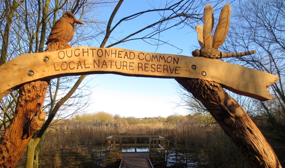 Oughtonhead Common entrance sign