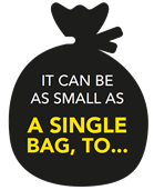 It can be as small as a single bag