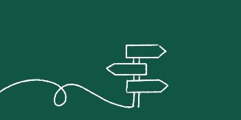 Line drawing of a signpost