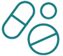 line drawing of pills