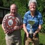 North Herts learning disability day service members with their football trophies.