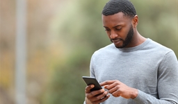 Young man on phone