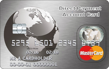 Example of a direct payment account card