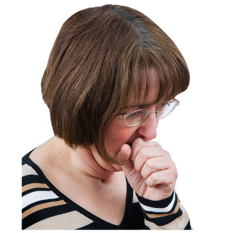 Woman coughing