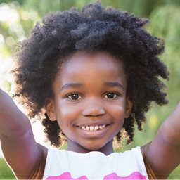 Girl with thumbs up