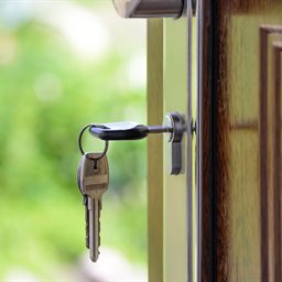 Key in a door