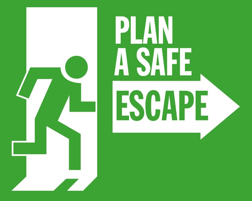 Escape route graphic