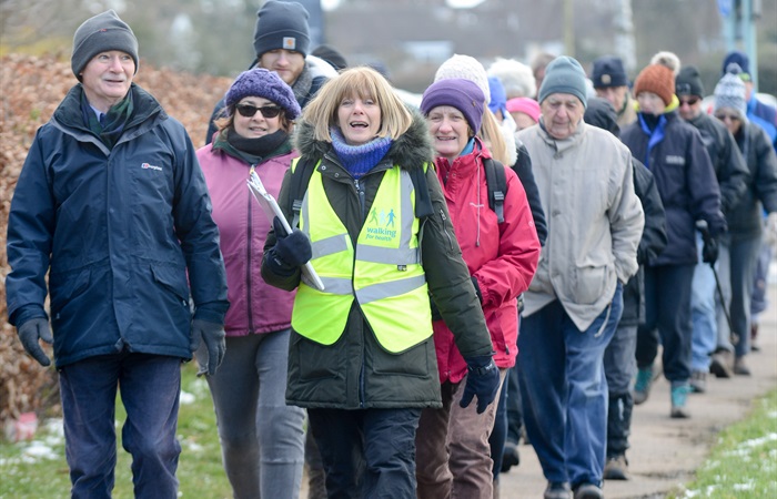 A group on a health walk