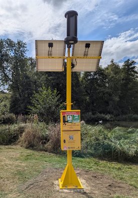 Solar and wind powered defib