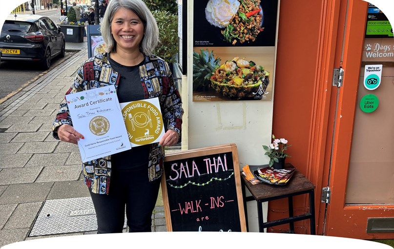 Sala Thai exterior and staff