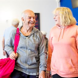 Oder couple at a leisure centre