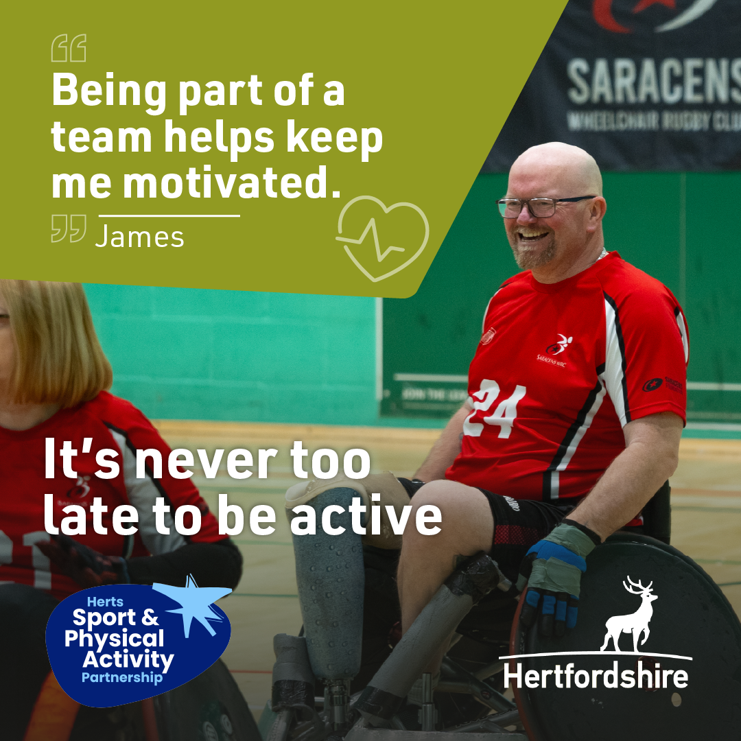 Being part of a team helps keep me motivated, It's never too late to be active