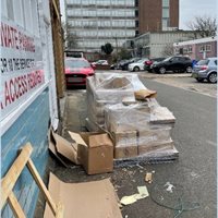 Business waste in road