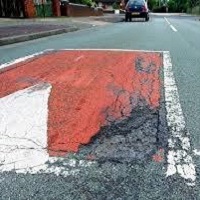 Damaged or missing road hump