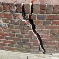 Damaged wall