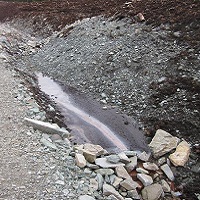 Ditch silted