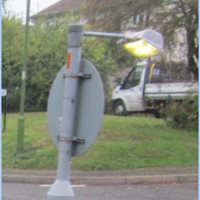Sign light - on during the day