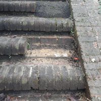 Steps damaged