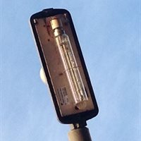 Street light lamp broken