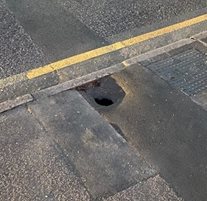 Void in footway