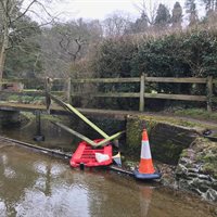 Bridge or structure damaged or unstable