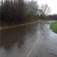 Flooded road