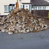 resident blocking road