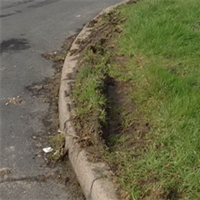 Damaged verge