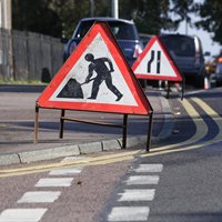 Roadworks signs