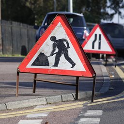 Roadworks signs