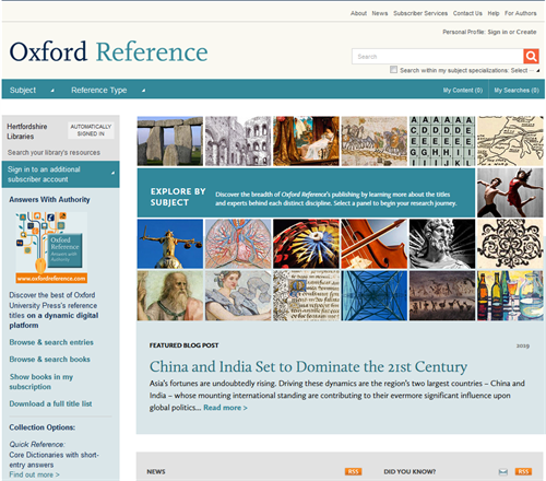 DEC oxford reference online