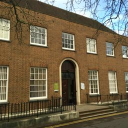 Hertfordshire Archives and Local Studies front entrance in Hertford