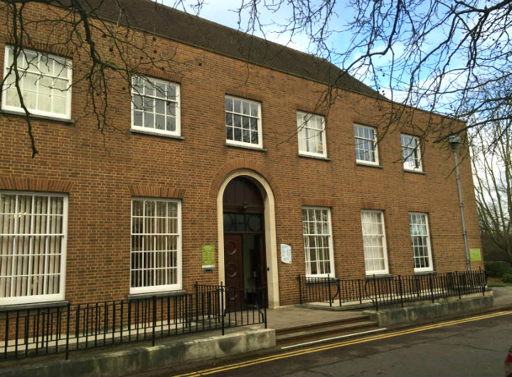 The front of the Hertfordshire Archives and Local Studies library