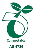 compostable plastic seedling logo