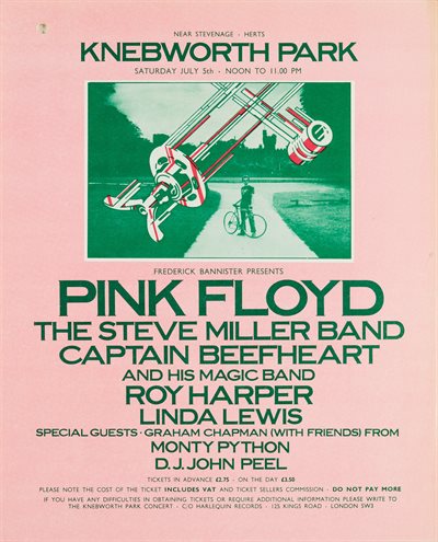 Hertfordshire Archives and Local Studies Library - Pink Floyd flyer
