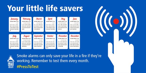 Smoke alarms testing graphic