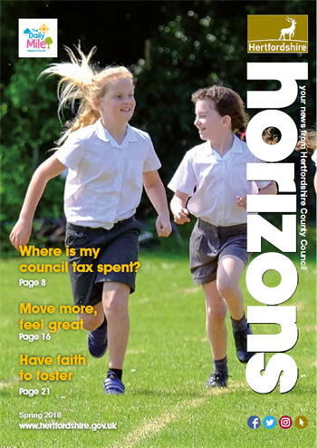 Front cover of Horizons magazine Spring 2018