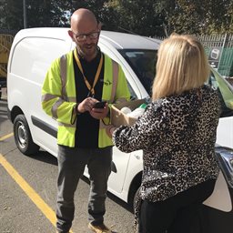 Van driver with a van permit