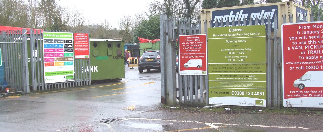 Elstree household waste recycling centre