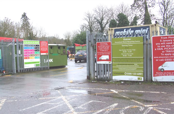 Elstree Household Waste Recycling Centre Hertfordshire County