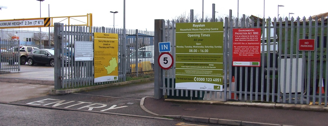 Royston household waste recycling centre