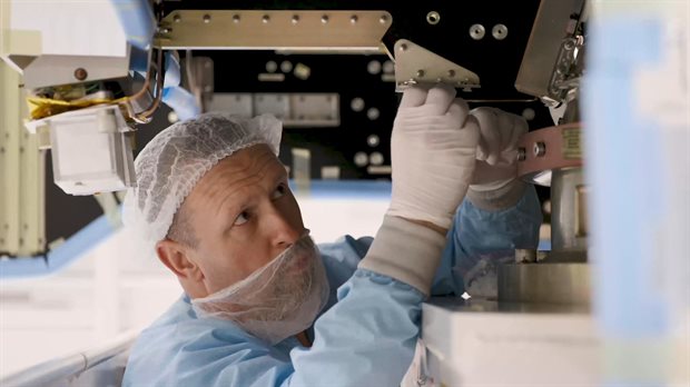 Person working on some machinery at Airbus