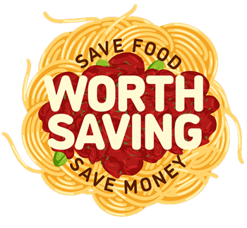 Spaghetti Bolognese with campaign slogan - Save Money, Save Food