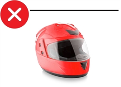 A motorcycle helmet