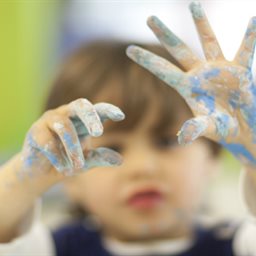 A child painting