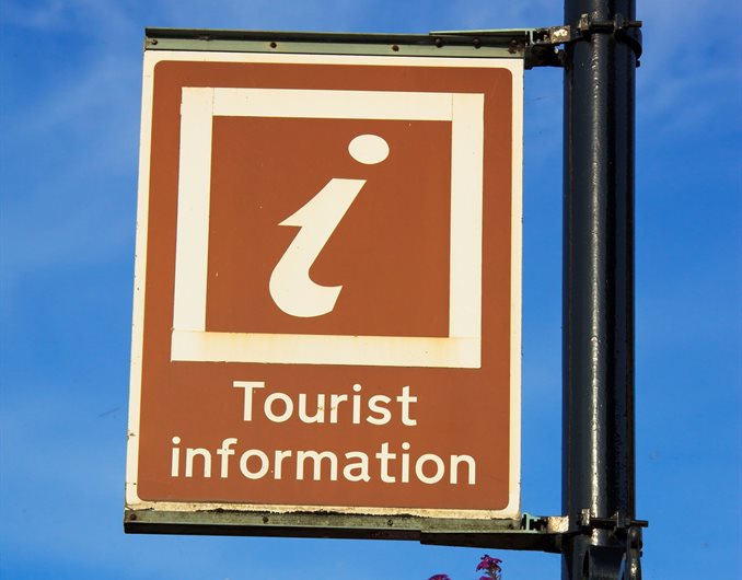 tourist info sign