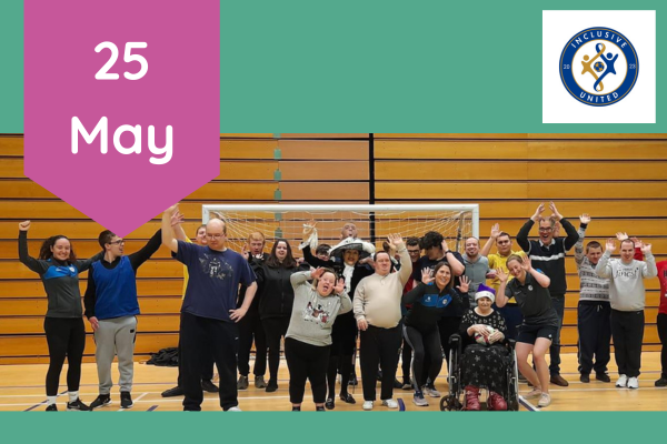 Group photo of inclusive united members in sports session
